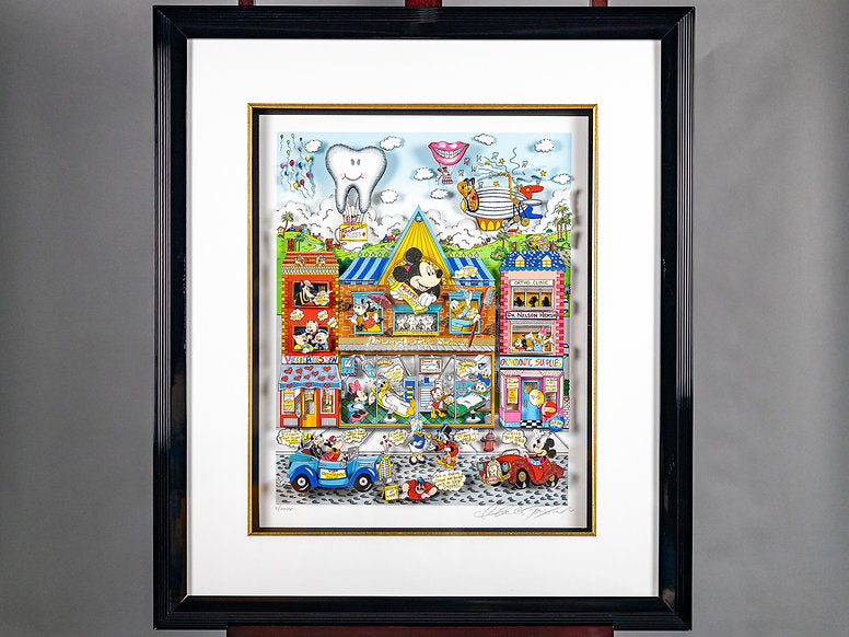 Charles Fazzino 3D Art "Disney Dontics" Mickey Mouse 2004